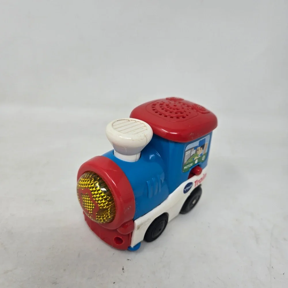 Vtech Go Go Smart Wheels Motorized Train Toy Blue Red White Light Sound Works
